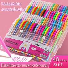 36pcs Painting & Journaling Pen Set, Random Colors Including Fluorescent, Glitter, Metallic, Multi-Color, Smooth Ink Flow (12 Different Colors + 24 Replaceable Refills). Suitable For Journaling, Doodling, Note-Taking, Painting, Creative Writing, Students And Craft Enthusiasts. - Sets - View 4