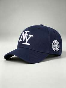 1pc Men Hats Letter NY Embroidered Side NY Printing Baseball Cap, Adjustable Hat,Great For Hiking, Social Gatherings, Travel, And Sun Protection - Multicolor - View 11