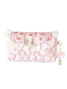 Lace Bow Pencil Case, Large Capacity Stationery Storage Bag With Detachable Pearl Pendant, Sweet Makeup Organizer, Back To School Gift For Teenage Girls - Multicolor - View 14