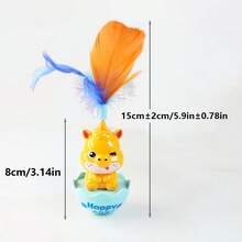 3PCS Random Color New Pet Toys Cat Toys Self-Entertainment Boredom Relief Artificial Feather Wobble Cat Toys - View 2
