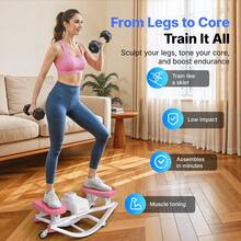 MERACH Upgraded Version Rocking Steppers For Exercise At Home,3D Motion Stair Stepper With Resistance Bands For Full Body Workout& Low-Impact Balance Board, 330 LBS Loading Capacity Exercise Equipment - White-upgraded Version Rocking Stepper - View 5