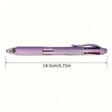 12pcs 4-In-1 Ballpoint Pens, 0.7mm Needle Tip, Smooth And Fluid Writing, Even Ink Flow Without Skipping. Wavy Soft Grip, Comfortable For Long Writing; Click Design, No Cap Needed, Convenient To Use. Fresh And Soft Macaron Color Palette, Suitable For Classroom Notes, Planner Marking, Daily Office Writing. Transparent Gift Box Packaging, Neat Storage, Also Can Be Used As A Gift. - 4-in-1 Pen - View 6