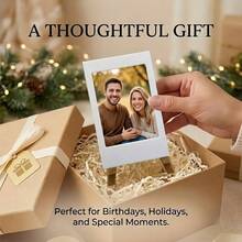 White Mini Instant Photo Frame, Easel-Style Photo Display Stand, Reusable Desktop Photo Ornament, Multi-Scene Universal Desktop Decor, Ideal Gift For Friends, Family And Classmates, Perfect For Birthdays, Anniversaries And Holidays - Picture Frame - View 5