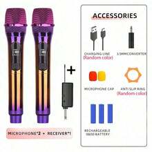 LMBGM W-4XC Wireless Rechargeable Microphone, Suitable For Home, KTV, Outdoor Portable Singing Performance, Handheld Microphone System - View 13