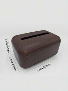 1pc Faux Wood Grain Tissue Box, Wooden Grain Napkin Holder, Creative Multifunctional Storage Box, Suitable For Living Room, Bedroom, Dining Room - View 11