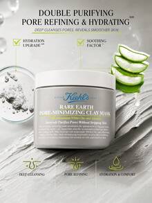Kiehl's Rare Earth Deep Pore Cleansing Mask, 125ml Full Size, 14ml Sample, Deep Cleans Pores, Oil Control, Suitable For All Skin Types - Second Generation White Clay Mask - View 9
