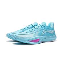 Li-Ning SHINING 3 V2 Men's Basketball Shoes, Dual BOOM Cushioning, TUFF RB Durable Outsole, Lightweight Low-Top Athletic Shoes ABAW007 - Bright Water Blue - View 2