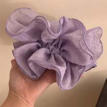 2/1pc Women's Lace Hair Scrunchie, Large Size Fashionable Versatile, Suitable For Bathing, Face Washing And Outfit Matching - Multicolor - View 9