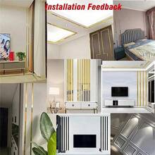 1 Roll Stainless Steel Self-Adhesive Wall Edge Trim, Metal Decorative Strip, Drill-Free Flush Mount Decorative Molding, Suitable For TV Backdrop And Ceiling Decoration - Multicolor - View 7