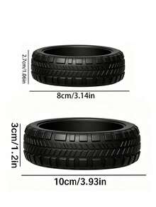 Black And White Off-Road Tire Storage Basket, Creative Realistic Car Tire Storage Tray, Desktop Decoration, Home Living Room Ornament, Key And Coin Storage Dish, Creative Gift For Father, Elders And Friends, Shelf Storage Basket - Multicolor - View 12