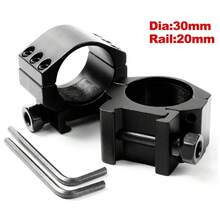 Montura Riel 20mm Tactica Anilleta Para Mira 30mm - Negro - Ver 2