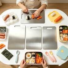 Pure Titanium Antibacterial & Mold-Resistant Cutting Board For Kitchen, Double-Sided Raw & Cooked Separation Design, With Hanging Storage Hole, Household Chopping Board, Fruit, Vegetable & Fresh Meat Partitioned Cutting, Easy To Clean, Durable & Non-Stick, Christmas, Halloween, Thanksgiving Holiday Special - View 7