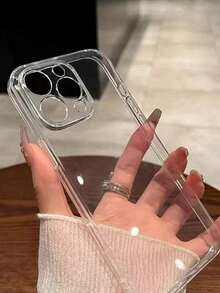 2件裝透明超薄矽膠防摔手機殼，適用於 iPhone 15 Pro Max/16 Pro Max/16 Pro/14 Pro Max/14 Pro/13 Pro Max/16、17、17 Pro、17 Pro Max - 無色 - 查看 2