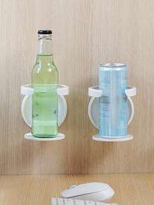 2/1pc Foldable Wall-Mounted Cup Holder, No-Drill Coffee Cup Storage Rack, Suitable For Desk And Cabinet Door, Space-Saving Cup Organizer For Office, Dorm And Home Daily Use - Multicolor - View 8