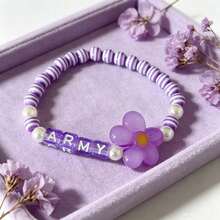 Gelang Ungu Modis - Manik-manik Mika Warna-warni Gaya Bohemian - Aksesori Gelang Sederhana dan Menarik, Hadiah Ulang Tahun untuk Pacar - MultiWarna - View 11