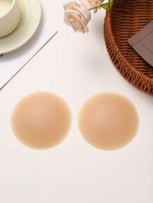1/2/5 Pairs 8cm Solid Color Silicone Nipple Covers, Ultra-Thin Invisible Anti-Show, Suitable For Camisoles, Weddings, Sports And Daily Wear - Multicolor - View 9