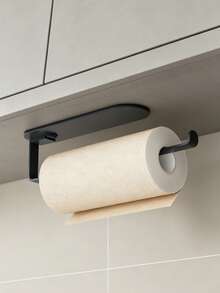 AMOICHIC Wall-Mounted Paper Towel Holder, Hanging Wall Shelf, Drill-Free Paper Towel Rack, Home Essential, Suitable For Kitchen And Bathroom Storage, Bathroom Organization, Office, Living Room, Closet Storage Rack, Bathroom Accessories - Oval Kitchen Paper Holder - View 18