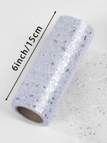 10 Yards Shiny Sequin Tulle Roll - An Ideal Choice For Party Decorations, 6-Inch Wide Sequin Mesh Ribbon, Suitable For DIYcrafts, Ballet Skirt Accessories, Wedding Backdrops, Birthday Parties, Baby Showers, Stage Decorations, Sewing, Etc. - Multicolor - View 11