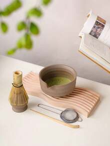 Song Dynasty Matcha Bowl Matcha Making Tools Matcha Brush Japanese Tea Bowl Stirrer Tea Whisk Kiln-Fired Tool Set - Brown - View 7