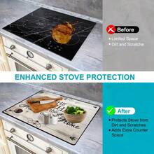 23.6" X 19.6" Large Size Electromagnetic Stove Glass Ceramic Cooktop Protector Mat, Stove Cover, Rubber Protective Mat, Heat-Resistant Scratch-Resistant Non-Slip Cooktop Cover, Ironing Pad, Coffee Mat, Kitchen Oversized Countertop - Multicolor - View 6
