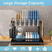2 Tier Dish Drying Rack,Kitchen Counter Organizer,Dish Rack, Home Decor,Kitchen Essentials - View 4