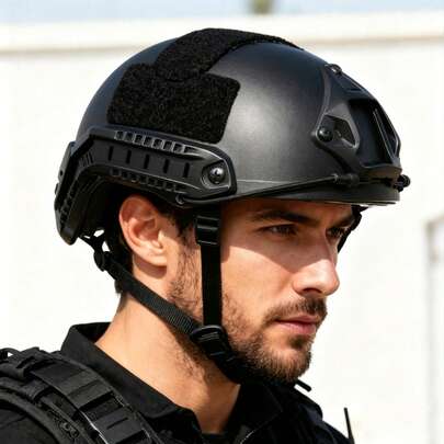 Tactical Helmet Anti-Riot Special Forces Tactical Tiger Point Special Operations Training Helmet Fiberglass Material Adjustable Chin Strap Night Vision Goggle Mount Side Rails Father's Day Gift