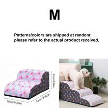 1pc Cartoon Pet Stairs, High Elasticity Foam Dog Steps 2/3/4 Levels, Pet Ramp, Suitable For Small Dogs And Cats, Non-Slip And Washable, Pet Climbing Stairs, Sofa Bed Climbing Support, For Elderly And Disabled Pets, Pet Stairs Furniture Protection Pad - Multicolor - View 16