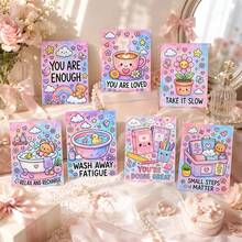 10pcs Pink Aesthetic Friendship Quote Stickers Cute Bestie Decals For Scrapbooking Bottle Gift DIY Decor - 10Pcs - View 3