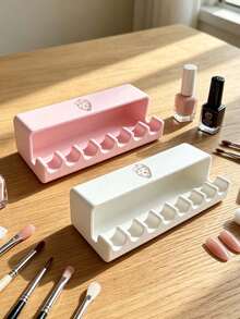 Light-Shielding Nail Art Pen Holder,Strawberry Decor 8-Grid Nail Brush Holder,Comes With Nail File,Manicure Tool Organizer,Anti‑Light Nail Brush Rest Organizer,Manicure Tool Rack For Nail Tech,For Salon & Home Use - Multicolor - View 7