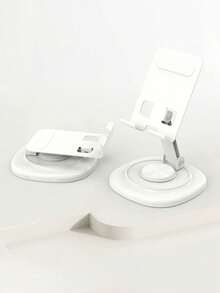 1PC Rotating Foldable Phone Stand, Minimalist Multi-Functional Design, Portable Folding Structure, Stable And Anti-Slip, Easy To Carry And Store, Adjustable Angle, Metal Material, Simple And Practical, Suitable For Office, Camping And Watching Movies, Metal Rotating Phone And Tablet Stand - One Size - View 7