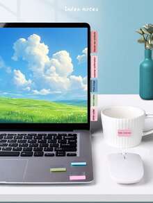 12-120pcs Pastel Color Index Tabs Sticky Notes, Self Adhesive Page Markers, Book Annotation Tabs, Bookmark Labels For Study Notes, Notebook, Document Classification, Office School Supplies - A - View 12
