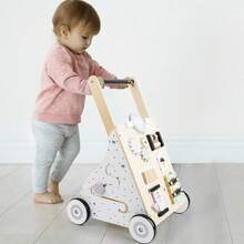Multifunctional Wooden Baby Walker: Promotes Motor Skills And Fun Interaction - Khaki - View 3