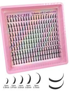 200pcs Fluffy Single Cluster False Eyelashes D Curl Dense Long 10-18mm Suitable For DIY Eyelash Extensions Beginners Can Easily Create Perfect Eyelashes At Home Ideal Gift For Women And Girls - DD - View 6