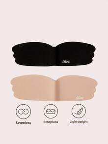 Lignisse Butterfly Wing Nipple Covers Invisible Self-Adhesive Push Up Breast Pasties Strapless Backless Seamless Lift Wide Coverage No Show Women Intimates - Multicolor - View 13