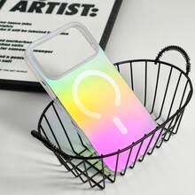Laser Matte Magnetic Phone Case Compatible With IPhone 18 17 16 15 14 13 Pro Max Plus 17Pro 16E17E Air Supports Wireless Charging Gradient Rainbow - K6 - View 2