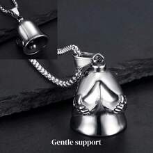 AD 1pc Motorcycle Bell For Men And Women, Bicycle Bell Accessory, Motorcycle Angel Bell, Evil-Warding Bell, Vintage Punk Motorcycle, Stainless Steel Lucky Riding Bell - Titanium Steel - Motorcycle Bell - View 14