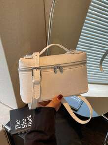 Niche Fashion Versatile Portable Large Capacity Shoulder Crossbody Bag Suitable For Daily Matching, Shopping, Dating, Business Commuting, High-End Texture Box-Shaped Women's Bag - Multicolor - View 3