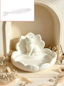 Cat Tray & Fish Bone Storage Rack Set, Desktop Organizer For Jewelry, Keys, Wireless Earbuds And Stationery, Decorative Storage For Living Room, Entryway, Vanity And Desk, Birthday, Anniversary And Holiday Gift For Yourself Or Friends, Mother's Day Gift, Practical Organizer To Declutter Desktop, Back To School Dorm Organization, Best Friend Gift Exchange And Year-End Thank You Gift - Multicolor - View 12