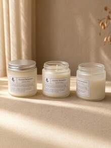 Aroma Sensation Scented Candle Frosted Glass Jar Premium Niche Fragrance Candle Bedroom Living Room Atmosphere Creation Relaxation Stress Relief Birthday Housewarming Gift Home Healing Decor - Canned Candle (Freesia Scent) - View 4