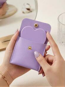 10PCS Heart-Shaped Makeup Mirror And Makeup Bag Set, Purple Makeup Mirror With Exquisite Makeup Bag Set, Purple Makeup Mirror With Exquisit…Matching Makeup Bag, Portable Makeup Mirror Set, Suitable Fo - Multicolor - View 7