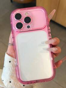極簡多巴胺壓克力透明粉色手機殼，適用於 iPhone 18 Pro Max/18 Pro/18/17 Pro Max/17 Pro/17/16 Pro Max/16/16 Pro/15/15 Pro Max/15 Pro/11/12/13/14 Pro Max/12 Pro/12 Pro Max/13 Pro/13 Pro Max/14 Pro/14 Pro Max，全包覆防震硬殼 - 粉色 - 查看 4