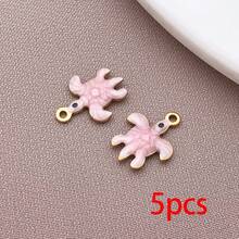 5pcs 18K Golden Plated Enamel Turtle Charms Sea Tortoise Animal Pendants For DIY Bracelet Necklace Earring Ocean Theme Jewelry Making Findings - Multicolor - View 14