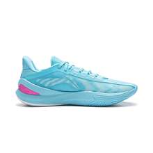 Li-Ning SHINING 3 V2 Men's Basketball Shoes, Dual BOOM Cushioning, TUFF RB Durable Outsole, Lightweight Low-Top Athletic Shoes ABAW007 - Bright Water Blue - View 3