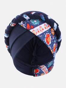 1pc/2pcs Women's Dual-Color Printed Braided Headscarf Hat Suitable For Daily Use - Multicolor - View 21