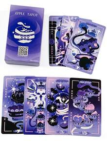 1 Box Apple Tarot II 78-Card Deck , Forbidden Desire Serpent Set,The Overall Style Is Mysterious And Seductive.,Used For Meditation And Divination Games - Multicolor - View 4