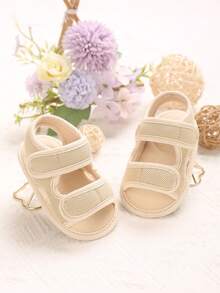 Infant Pre-Walking Shoes 0-1 Years Old Boys Casual Sandals Solid Color Breathable Comfortable Spring Daily Walking Shoes - Apricot - View 1