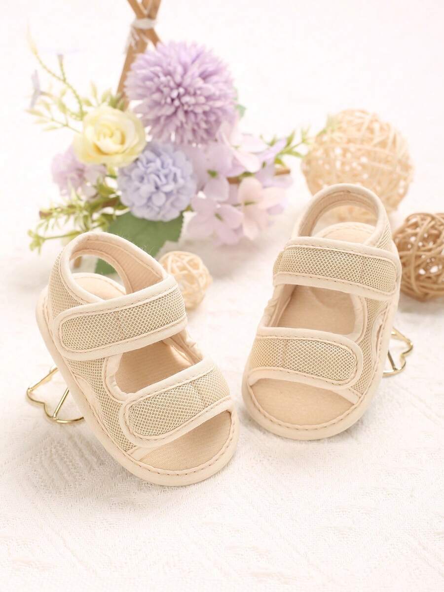 Infant Pre-Walking Shoes 0-1 Years Old Boys Casual Sandals Solid Color Breathable Comfortable Spring Daily Walking Shoes - Apricot - View 1