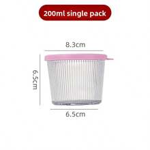 1/6 Pack Small Glass Bowls With Lids, 6.8oz, Transparent Striped Glass Containers, Stackable, Suitable For Desserts, Pudding, Sauces, Salads, Nuts, Oatmeal, Candy, Sweets, Cereals, Etc. - Multicolor - View 9