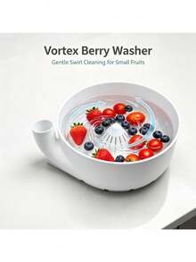 1pc White Colander Strainer, Kitchen Sink Fruit Washing Tool, Drain Hole Filter Basin For Rinsing Strawberries, Blueberries, Grapes And Other Berries, Suitable For Daily Kitchen Countertop And Sink Use - Multicolor - View 4