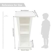 Lectern Podium Stand 60*45cm Top Speaking Lectern Acrylic Standing Lectern 110cm - White - View 3